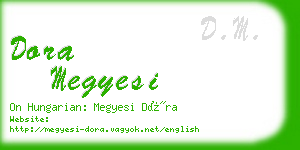 dora megyesi business card